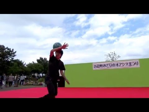2016.4.29 吉田町みどりのオアシス祭り　フリースタイルバスケットボール