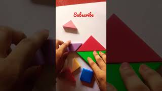 #tangram puzzle in Heart ❤shape #shorts #craftypihu #viral #puzzle #heart