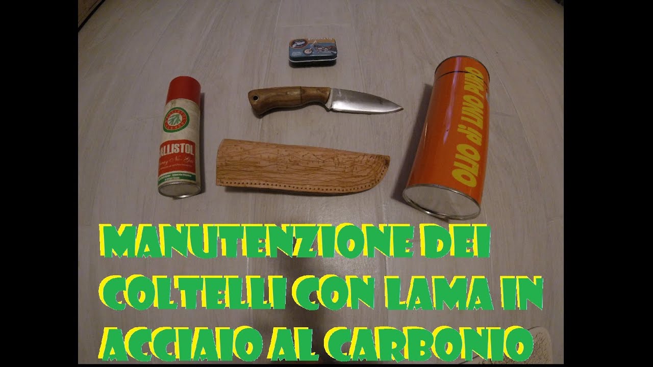 Manutenzione dei coltelli in acciaio al carbonio - manico e lama