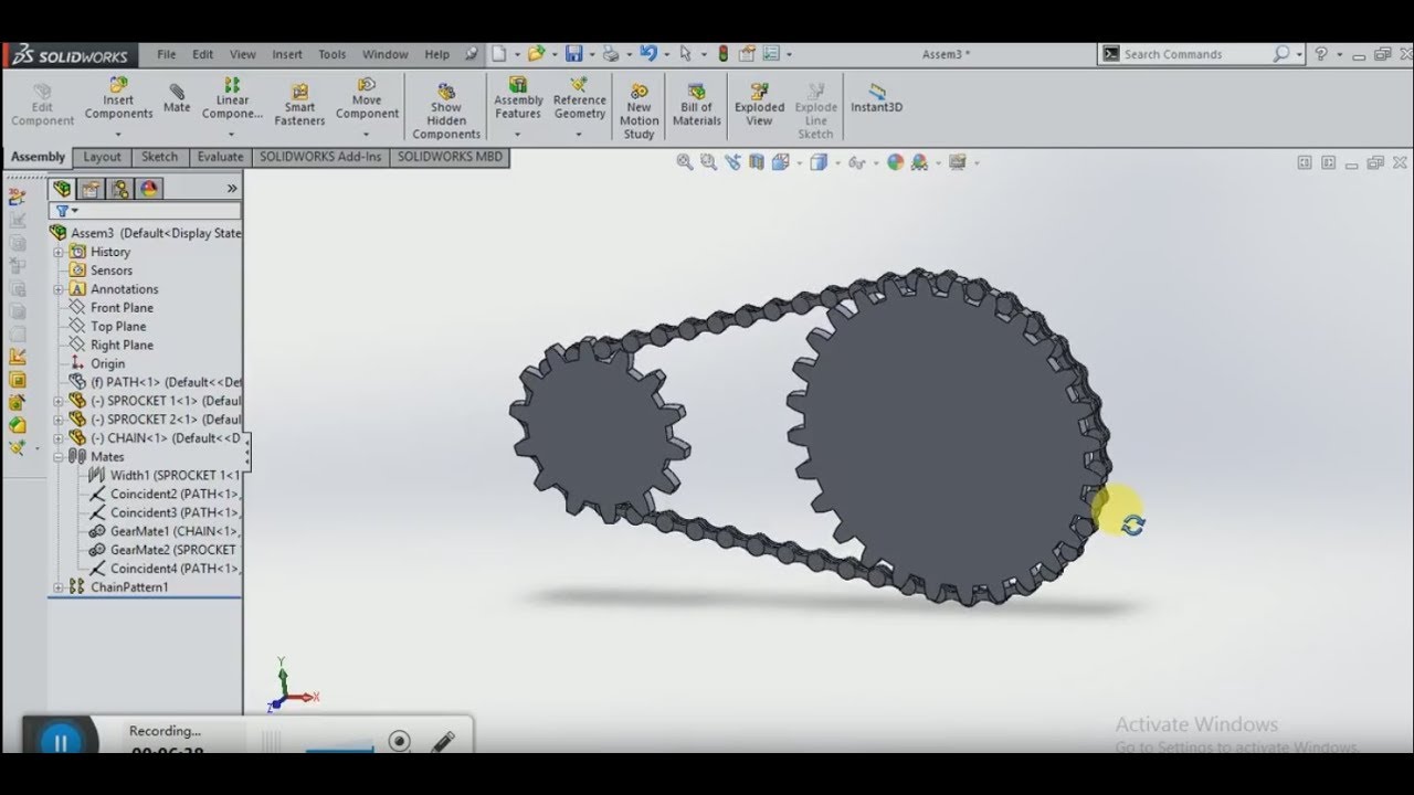 How to design chain sprocket in Solidworks part 2 YouTube