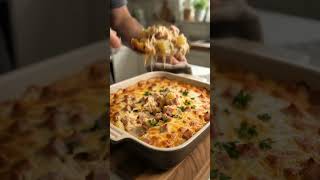 Cheesy Chicken Ham Potato Casserole: A Cozy Family Favorite...Want the full recipe? Comment 'YUMMY'