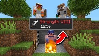 Minecraft Manhunt But Damage Increases Your Strength...