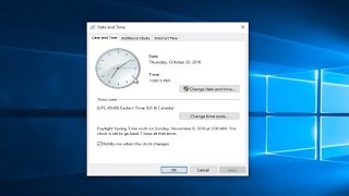 how to sync computer with internet time in windows 10