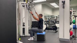 Seated Alternating Cable Pulldown