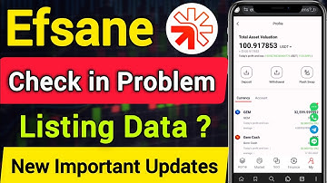 Efsane Airdrop Daily Check in Problem || Efs Token Withdraw Efsane Listing Date