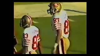 Montana throws a 46-yard pass to Dwight Clark for a TD!