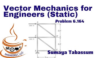 Vector Mechanics for Engineers (Static) Tenth Edition Solution Bangla Problem 6.164