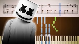 HAPPIER (Marshmello ft. Bastille) - Piano Tutorial + SHEETS