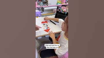 cô bé vẽ bức tranh trái tim đặc biệt tặng bố #shorts