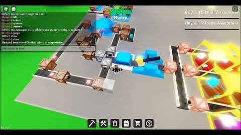My Roblox Factory Simulator T5 Trimetal Mechanism layout.