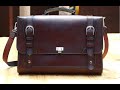 How to make a handmade leather Briefcase - Sunset Breeze Leather craft -  핸드메이드 가죽 브리프 케이스 만들기 -