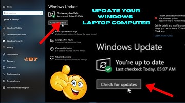 How To Update Your Windows 10 Laptop Computer - Update Drivers - Process Updates - Shown On @B7