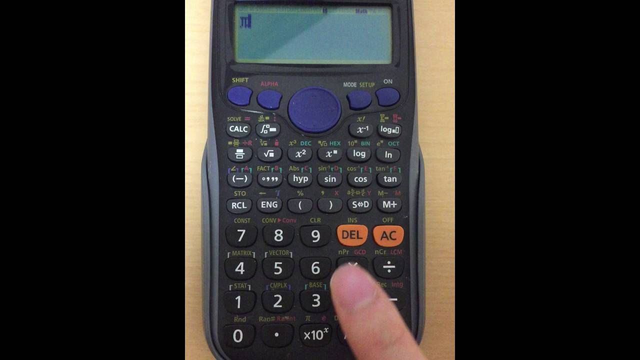 CASIO fx-915ES πの計算 - YouTube