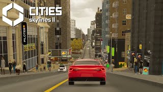 3rd Person Car Ride Into the City | Cities Skylines 2