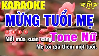 Karaoke Mừng Tuổi Mẹ Tone Nữ Nhạc Sống | Trọng Hiếu