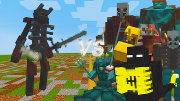 Mutant Wither Skeleton vs Fanon Mutant Entities Mobs In Minecraft | Minecraft Mob Battle
