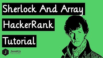 Sherlock and Array HackerRank Solution