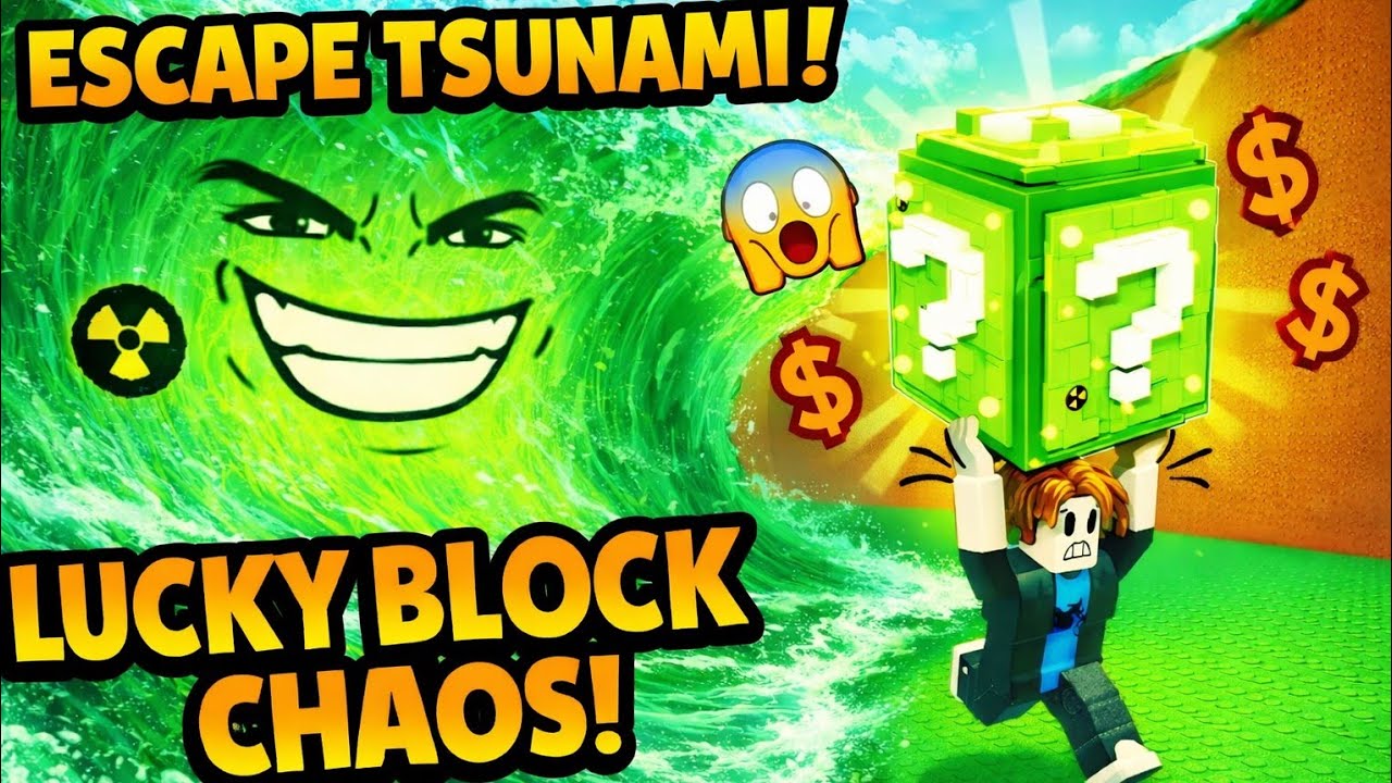 Roblox Tsunami Escape for brainrots BUT with Lucky Blocks 