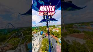 This Manta Pretzel Loop 🥨🤯 #seaworldorlando #rollercoasters