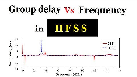 How to plot Group delay Versus Frequency in HFSS for Microwave devices (2020)