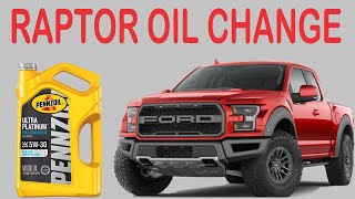 Ford F150 Raptor Oil Change