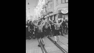 Levski Sofia hooligans before derby match against CSKA Sofia