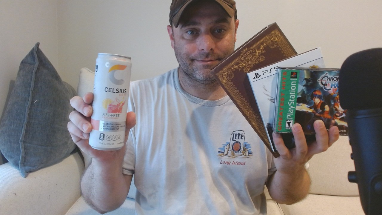 ASMR Drink Review and Tapping on Video Game Cases ASMR Drink Review and Tapping on Video Game Cases