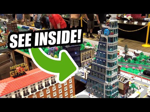 Custom LEGO Modular Avengers Tower with Full Interior!