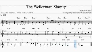 Wellerman Shanty - Beginner – Play Along for Violin, Flute or Guitar