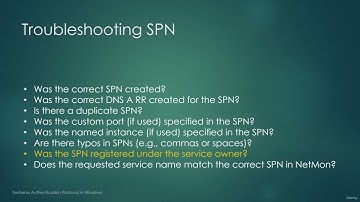 (38)  Kerberos troubleshooting checklist