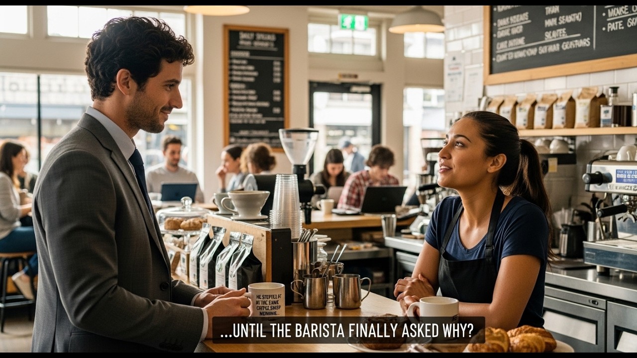 Title: He Stopped at the Same Coffee Shop Every Morning… Until the Barista Finally Asked Why