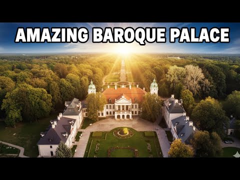 Baroque Gem Of Poland Zamoyski Palace In Kozłówka Cinematic Drone 4K 