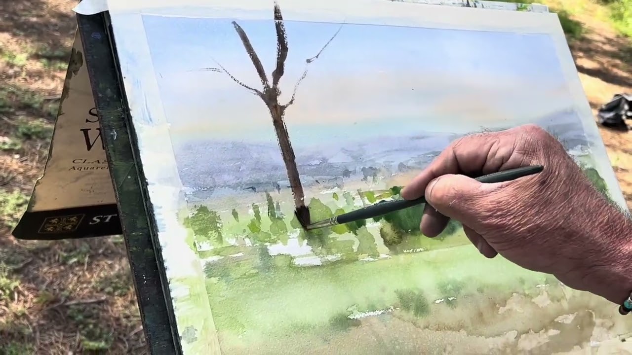 Pintant arbres a Santiga Amb Ramon Pujolà