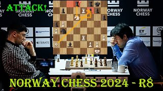 Alireza Firouzja vs Hikaru Nakamura || Norway Chess 2024 - R8 - Armageddon