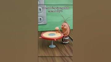 3D Modeling SpongeBob memes day 2! 🪳 | #3dart #3dmodeling #blender #blender3d #blendertimelapse