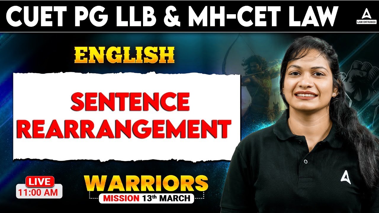 CUET PG LLB English Language | Sentence Rearrangement | CUET PG LLB ...