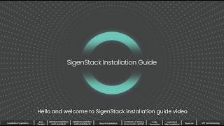 SigenStack Installation Guide Video