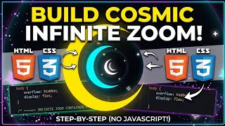 How to Create Infinite Moon & Star Zoom Animation in HTML & CSS | Computer Soft Skills
