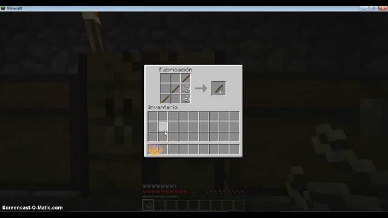 Como Hacer Una Caña De Pescar En Minecraft