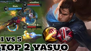 Wild Rift Yasuo - Top 2 Yasuo Gameplay (Yasuo Jungle) Rank Grandmaster