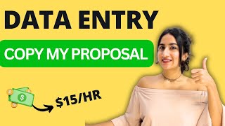 Upwork Cover Letter for Data Entry | Use My Upwork Job Proposal & Cover Letter for Bid