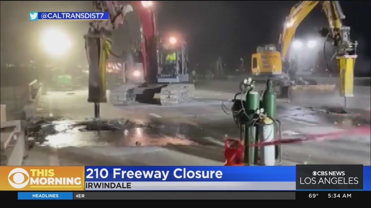 210 Freeway closure already underway in Irwindale