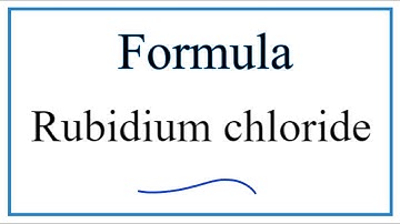How to Write the Formula for Rubidium chloride