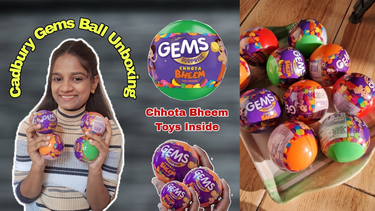 Cadbury Gems Ball Unboxing / Chhota Bheem Edition / Gems Surprise / Satisfying unboxing / Gems Ball