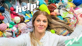 SEND HELP!  organizing my YARN *again*  new craft room ideas cause we moved!