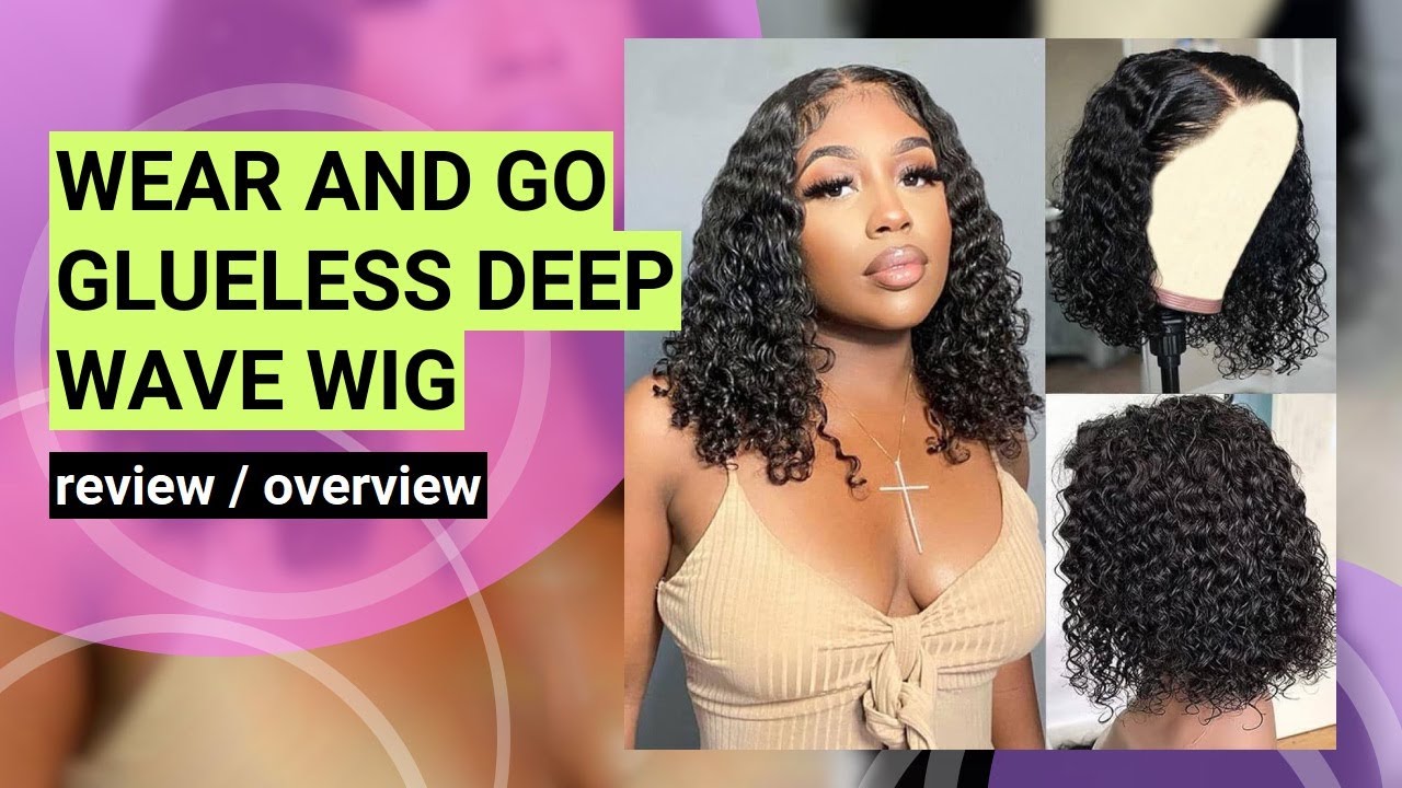 Review: Effortless Style with Wear and Go Glueless Deep Wave Bob Wig!