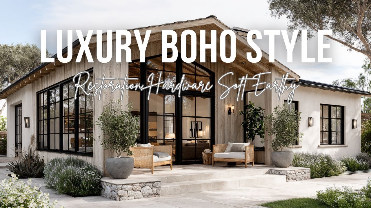 Luxury Boho Style Homes Inspired by Restoration Hardware Soft Earthy Boho Elegance