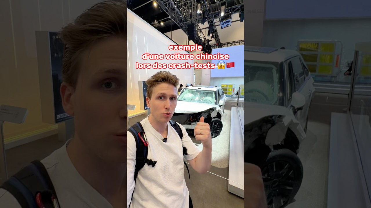 Regardez-moi comment a fini cette voiture chinoise après un crash-test 😱🇨🇳 ! #automobile