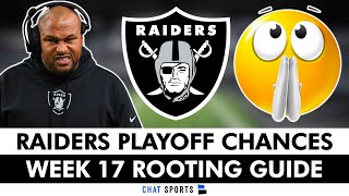 Raiders Playoff Chances Before Colts Game, NFL Playoff Picture, AFC Standings, Week 17 Rooting Guide