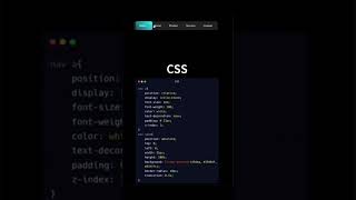 Navigation bar using html css and javascript #webdevelopment #html #css #javascript #coding #shorts